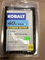 Kobalt 40 V Max Battery