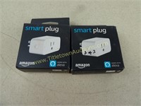 Lot of 2 Amazon Smart Plugs Works With Alexa