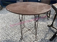 Antique ice cream parlor table
