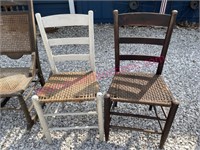 (2) Old ladderback chairs