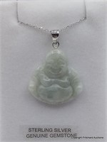 Genuine Jadeite "Smiling Buddha" Pendant