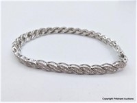 Sterling Silver Genuine Diamond Bracelet