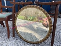 Old round wall mirror (27in diameter)