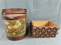 Vintage Spool Box and Sewing Bin