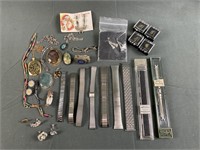Lot of Costume Jewelry & Watch Bands