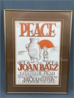 Framed Peace Music Poster