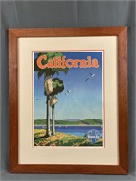 Framed Poster, "California" by Oscar M. Bryn