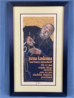 Framed Poster, "jorma kaukonen"