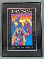 Framed Poster, "Santana Retrospective"