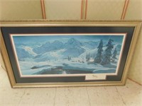 Iditarod scene, Charlie Gause, Alaska artist