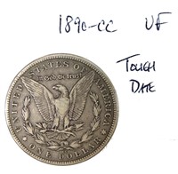 1890-cc Morgan Silver Dollar