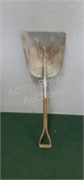 Vintage Wood handled aluminum scoop shovel