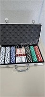 Poker chip set with locks, looks to be new,