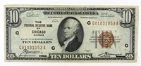 1929 US $10 Federal Reserve Note