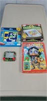 4 assorted kids toys - Sliding Puzzle book, Touch