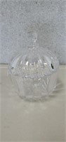 Clear glass 5 in candy dish, made in Japan