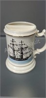 Vintage enesco sailboat mustache mug