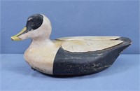 Vintage Eidler Drake Wooden Duck Decoy