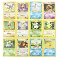 (12) Pokemon Cards (Base Set, Holo & Promo)