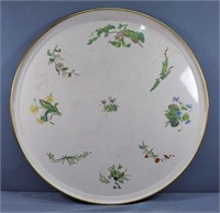 24" Transfer Decorated Porcelain Charger