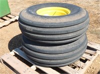 (2) Firestone 11.00 x 16 Tires & Rims #