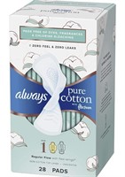 2-packs Always Pure Cotton with Flexfoam Pads,