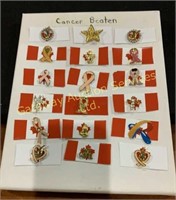 Collectable Cancer Lapel Pins