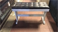 Vinyl top bench with storage