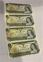 Canadian Sequntial Dollar Bills Serial Numbers...