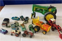 John Deere 520 Plastic Toy Tractor, Metal Tonka