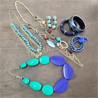 Blue and Gold Themed Jewelry
