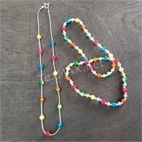 Rainbow Necklace and Bracelets