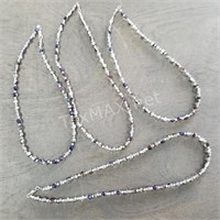 (4) Glass Bead Necklaces
