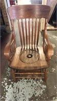 Wood chair ports potty chair