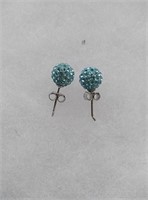 Blue sterling silver earrings