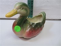 Vtg Royal Copley Porcelain Duck Planter 7x4&1/2"