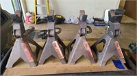 Set of four 3 ton jack stands