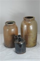 Three Southern Stoneware Jars