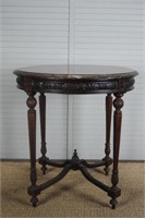 Heavily Carved Antique Occasional Table