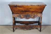 Antique French Dough Trough on Stand
