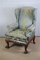 Antique Wing Chair w/ Talon Foot