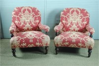 Pair of Antique Lounge Chairs