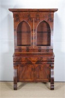 Flame Mahogany Classical Bookcase