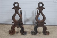 Early Cast Iron Andirons