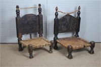 Pair of Swat Valley Folk Art Chairs