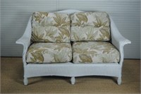 Wicker Love Seat #2 w/ Sunbrella Cushions