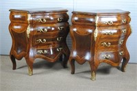 Pair of Inlaid Chests w/ Ormolu Accents