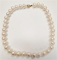 L - STERLING SILVER PEARL LIKE NECKLACE