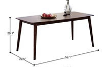 Aslan Dining Table Rectangle Leisure Table for 6