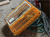 Chicken crate & garden hose